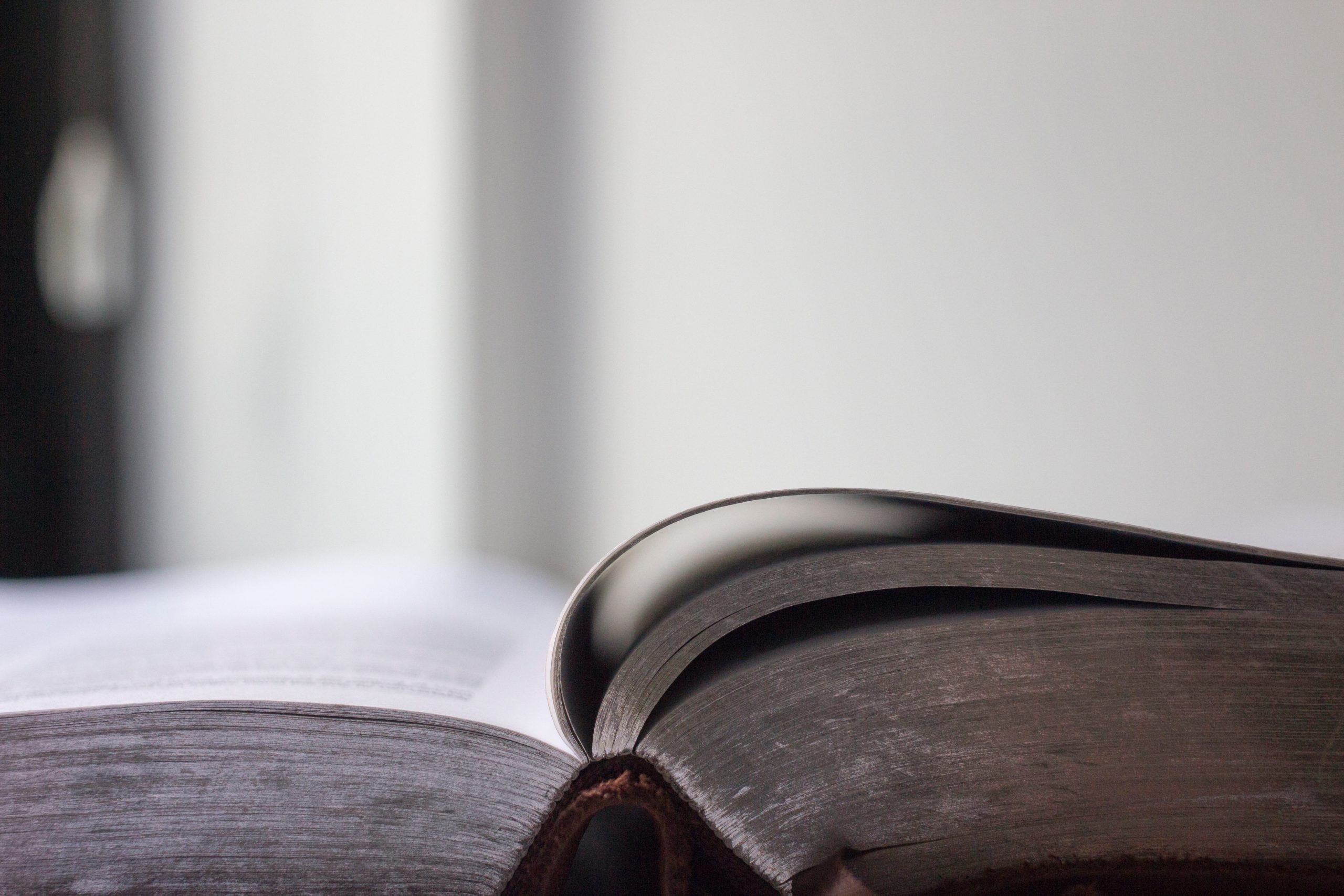 Bible laying flat